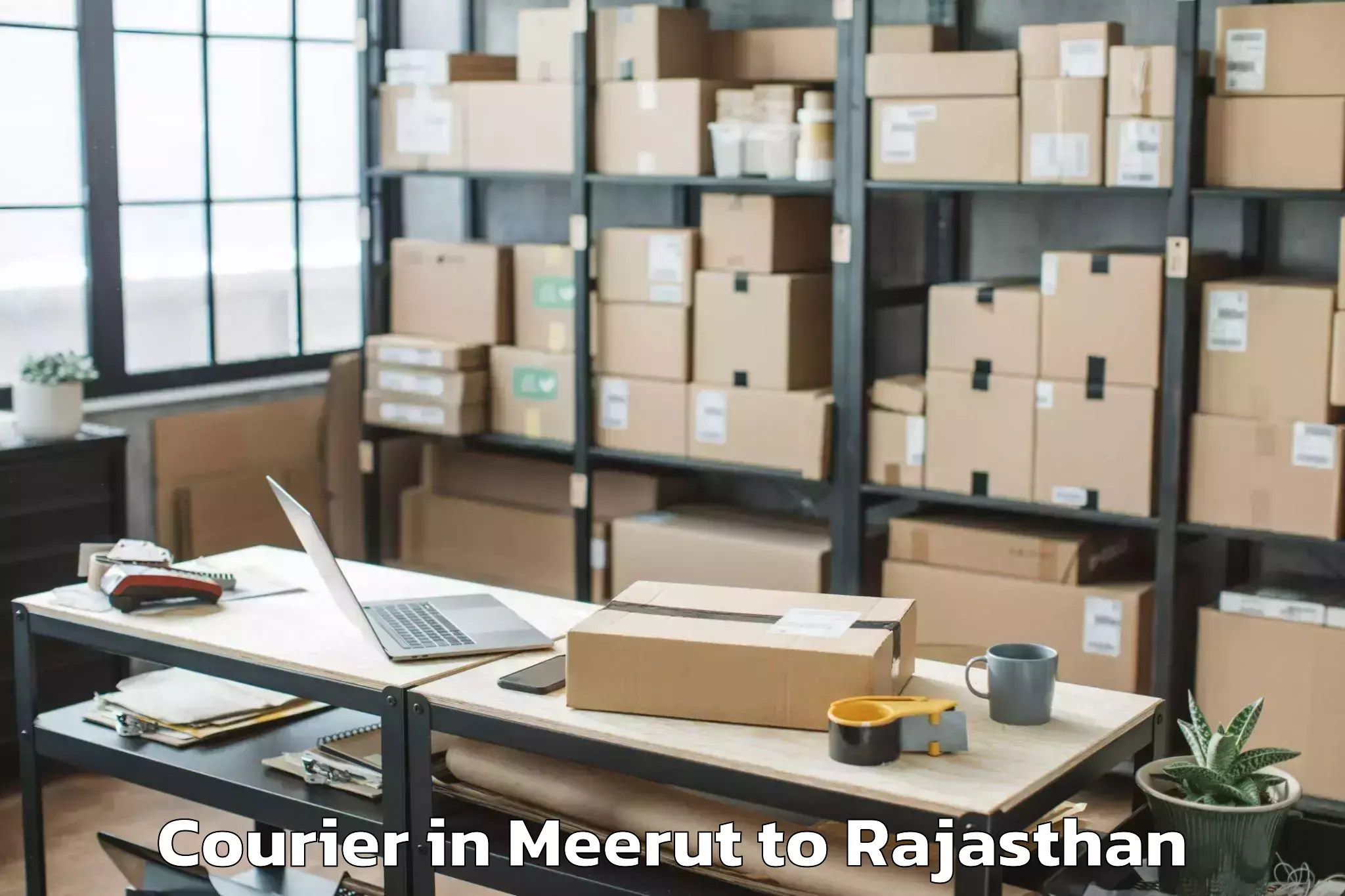 Easy Meerut to Gudha Malani Courier Booking